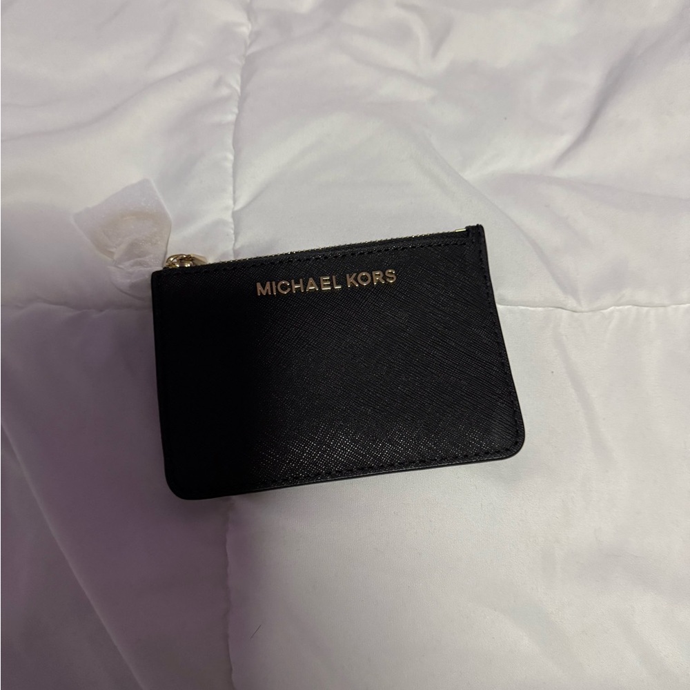 Michael Kors Black and Gold Card Wallet